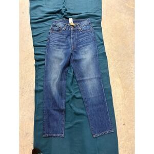 NSF Womens High Rise Straight Leg Jeans Medium Wash Made in USA Size 24